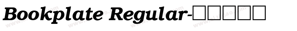 Bookplate Regular字体转换